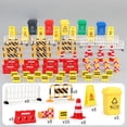 thumbnail image 3 of Juguetes de señales de tráfico, juguetes educativos para edades tempranas, modelo DIY, juego de señales de escena, o para juego de coches 67 miniseñales de tráfico, 3 of 4
