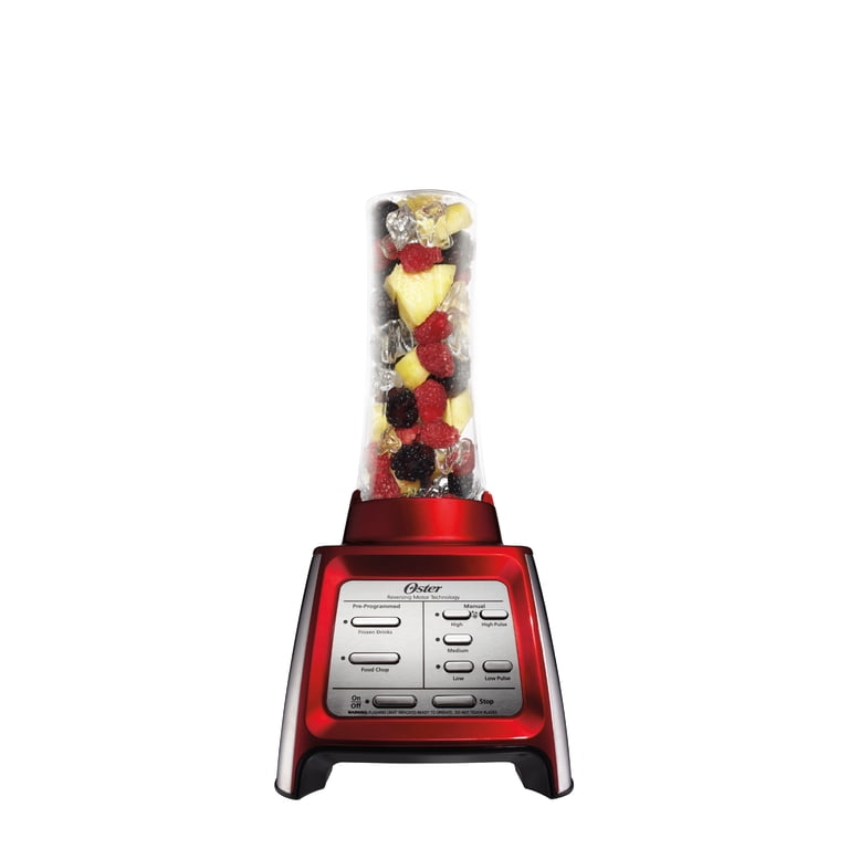 Oster ブレンダー 赤色 ダイヤル式 Oster Designed for Life 7 Speed Blender with Smoothie Cup in Red