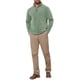 thumbnail image 2 of SUDADERA DE PULLOVER DE FLEECE DE MANGA LARGA CON MEDIA CREMALLERA Y CUELLO ALTO DE COLOR SÓLIDO PARA HOMBRE INSPIRE CHIC S GRIS VERDE, 2 of 6