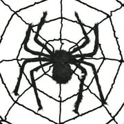 Spider Web with Spider Outdoor Decoration, Black, 8', Halloween by Way To Celebrate
