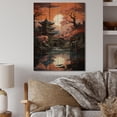 thumbnail image 2 of Designart "Shrine at Twilight Tranquil Japanese Sanctuary II" Japanese Print on Natural Pine Wood, 2 of 5