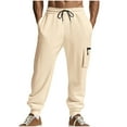 thumbnail image 2 of Simua Men's All-Season Performance Cargo Pants with Zipper Pockets - Moisture-Wicking Workout Pants with Drawstring Waist, 2 of 9