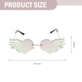 thumbnail image 2 of Worgeous  Fashion Accessory Heart Shape Glasses Shaped Rimless Sunglasses Woman Pink, 2 of 8