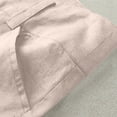 thumbnail image 7 of Qulqfy Linen Pants for Women Wide Leg Baggy Casual Petite High Waisted Button Beige Jogger Sweatpant L, 7 of 7