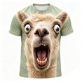 thumbnail image 4 of LILIYA Mens Cow Graphic T Shirt Geometric Printed Crew Neck Short Sleeve Casual Streetwear Fashion Tee Lightweight Daily Outfit Top, 4 of 4