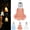 b, variant on Solar Tulip Outdoor String Lights, Solar Powered Tulip Fairy String Lights, Waterproof LED Hanging Flower Decorative Lights for Patio Backyard Garden Camping Indoor Outdoor Decors (b, White Light)