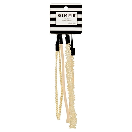 Gimme Classic Style Ivory Headwraps, 3 count