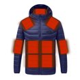 thumbnail image 5 of ZUKMRJPC Men's Heated Jacket 21 Areas Heat Heating Solid Color Winter Outdoor Coat Warm Full Zip Jackets with Detachable Hat for Cold Weather, 5 of 6