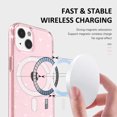 thumbnail image 4 of Dteck Magnetic Case for iPhone 13 Compatible with MagSafe Charging, Scratch Resistant Phone Cover TPU Bumper Sparkle Bling Girly Lightweight Case for iPhone 13 6.1 inch 5G 2021, Pink, 4 of 6