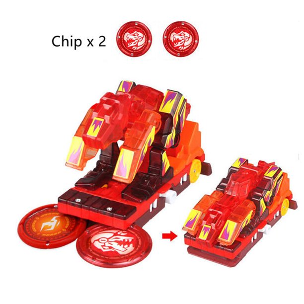 Figuras de acción de juego de deformación de velocidad de ráfaga, oblea de captura, transformación giratoria 360, coches salvajes, juguetes para niños Fivean unisex