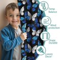 thumbnail image 3 of Blackout Kids Curtains,Blue White Butterfly Pattern Childrens Insulated Curtains Set Of 2,Bedroom Essentials,Toddler Room Decor 42"x54", 3 of 5