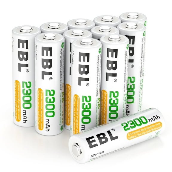 EBL AA Rechargeable Batteries, Ni-MH Double a Battery, 12 Pack