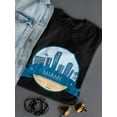thumbnail image 3 of Skyline Badge Miami City Women Black T-Shirt, Female x-Large, 3 of 4