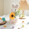 thumbnail image 5 of 8"H Foam Rabbit Statue Bunny with Sunflowers Sculpture Outdoor Statues Indoor Decor Animal Ornament for Home Garden Lawn Yard Patio Balcony Gifts Birthday Easter Housewarming Christmas, 5 of 7
