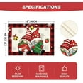 thumbnail image 6 of mubwai Gnome Believe Xmas Balls Christmas Placemats Set of 4, 12x18 Inch Seasonal Black and Red Winter Snowflake Table Mats for Party Kitchen Dining Decoration, 6 of 6