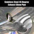 thumbnail image 2 of Unique Bargains 4 Pcs OD 4 Inch 45 Degree SS304 Stainless Steel Exhaust Elbow Pipe for Car Modified Exhaust System, 2 of 7
