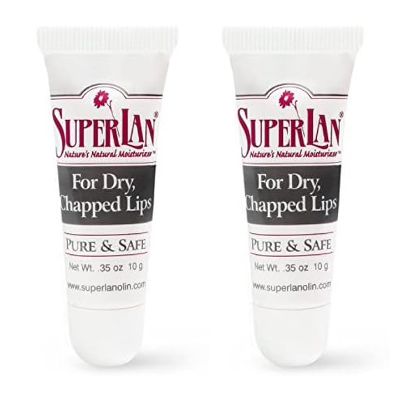 Bálsamo labial Superlan Lanolin Lip Repair, paquete de 2 unidades, 20 ml