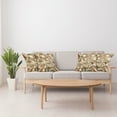 thumbnail image 2 of Ambesonne Monstera Throw Pillow Cover Pack of 4, Boho Scandinavian Style, 4 Pcs-26" x 26", Cocoa Sepia and Reseda Green, 2 of 5
