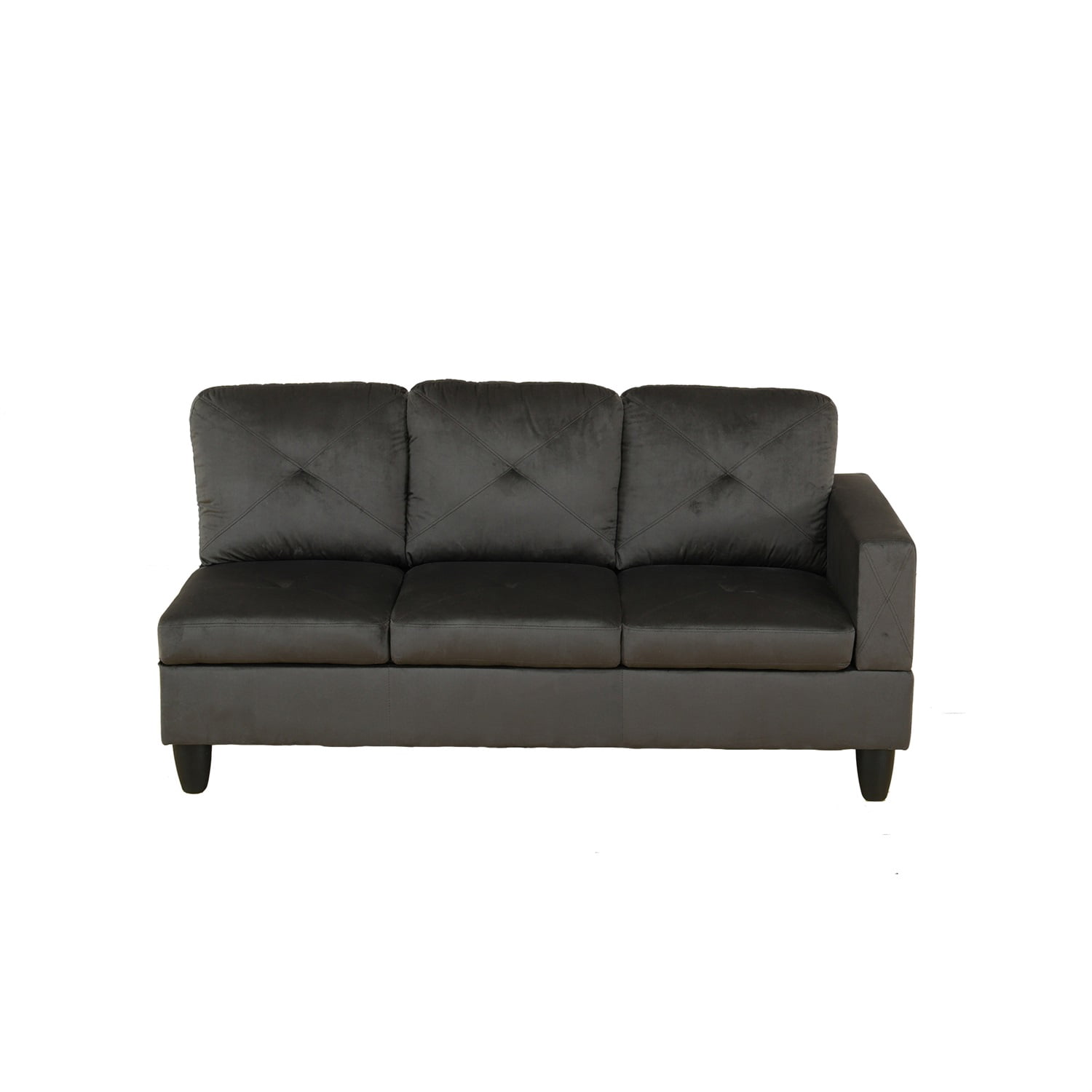 Hommoo Sofa Set, Flannel 2-Piece Couch Living Room Sofa Set, Suitable for Home, Grey