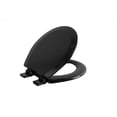 thumbnail image 1 of Asiento de inodoro Oakbrook Collection Laurel redondo de madera negra, 1 of 1