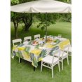 thumbnail image 4 of Outdoor Tablecloth with Umbrella Hole for Patio/Picnic/Party/Camping, Summer Lemon Waterproof Table Cloth Rectangle Table Cover Washable, Green Tropical Botanical Palm Leaves Rustic (52"x 70"), 4 of 8
