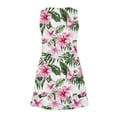 thumbnail image 4 of Tropical Print Dress for Women Sleeveless V Neck Summer Mini Dress Casual Vacation Beach Sundress, 4 of 6