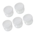 thumbnail image 2 of White Plastic Storage Boxes with Lid for Bathroom Use Clear and Design South Korea 5pcs, 2 of 3