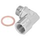 thumbnail image 5 of Risegun Adaptador de Rosca de 90°, 1 Pieza Codo Racor de latón Junta de extensión de Sensor en ángulo Enchufe de Conector Universal, 5 of 8