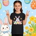thumbnail image 2 of ZXLBBD Easter Kids Short Sleeve Graphic T Shirt for Girls Boys Fashion Outdoor Holiday Tee Top Relaxed Fit Casual School Wear, 2 of 7