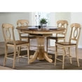 thumbnail image 5 of Sunset Trading Brook 42" Round Extendable Butterfly Wood Pub Table in Cream, 5 of 5