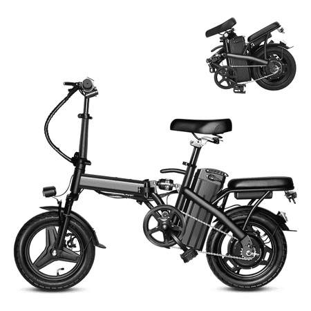 14" Folding Electric Bike with 20+Miles Range by 36V 10Ah Battery, 20Mph Power by 350W,3 working modes,Suitable for Leisure Riding&Commuting,Electric Bicycle for Adults UL 2849