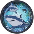 thumbnail image 1 of Circling Sharks Nautical 7" Cake Plates Birthday Party Decor Tableware 8pcs/pk, 1 of 2
