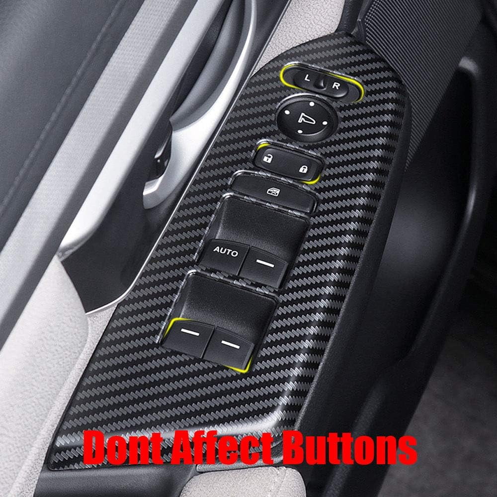 4X For 2017-21 Honda CRV Accessories Carbon Fiber Door Armrest Panel Trim Cover