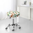 thumbnail image 5 of cute carrot Round Bar Stool Seat Covers, Elastic Round Chair Cover Stool Seat Slipcover Bar Stool Cushions Round Pad for 12-14 inch, 5 of 5
