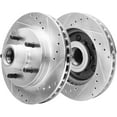 thumbnail image 2 of Detroit Axle - Front Brake Rotors for Chevrolet GMC C1500 Suburban Savana Express 1500 Tahoe Yukon Drilled & Slotted Disc Brakes Rotors Replacement, 2 of 7