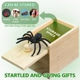 thumbnail image 3 of Wooden Spider Prank Box - Handcrafted Money Surprise Box for Adults and Kids [Upgraded Version], 3 of 6
