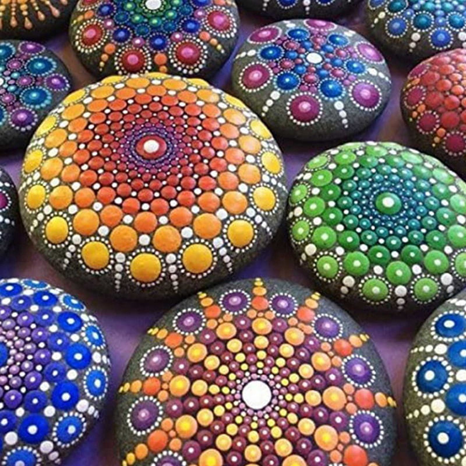 Mandala Dotting Stencil Tools Rock Painting Kit Stylus Dotting Tools Include Stencil, Paint Tray (85 Pack)