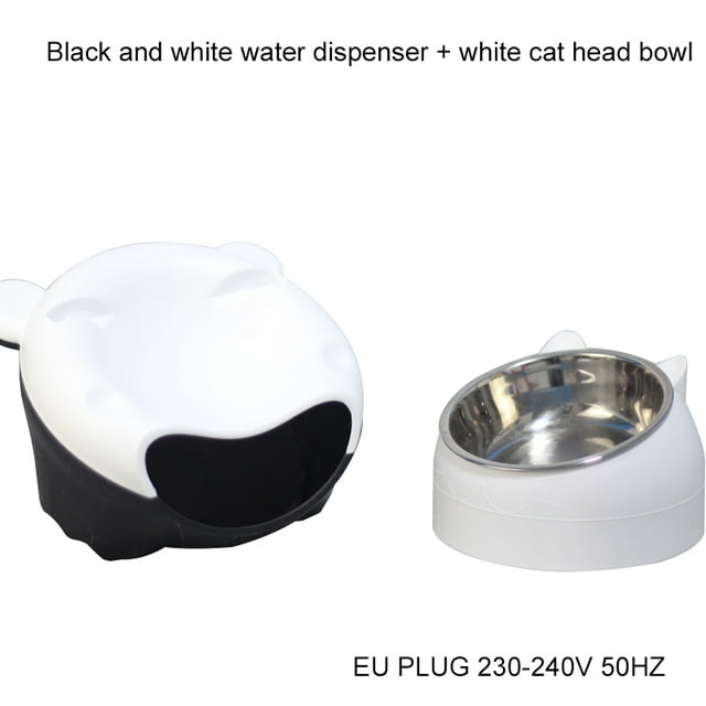 Fontaine Automatique pour Chat à DEL Filtrante, Distributeur Silencieux de Boisson pour Animaux, Bol de Nourriture pour Chat