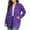 Purple, variant on KIHOUT Women's Printed Cardigan Starry Pattern Pocket Design Relaxed Comfortable Fit
