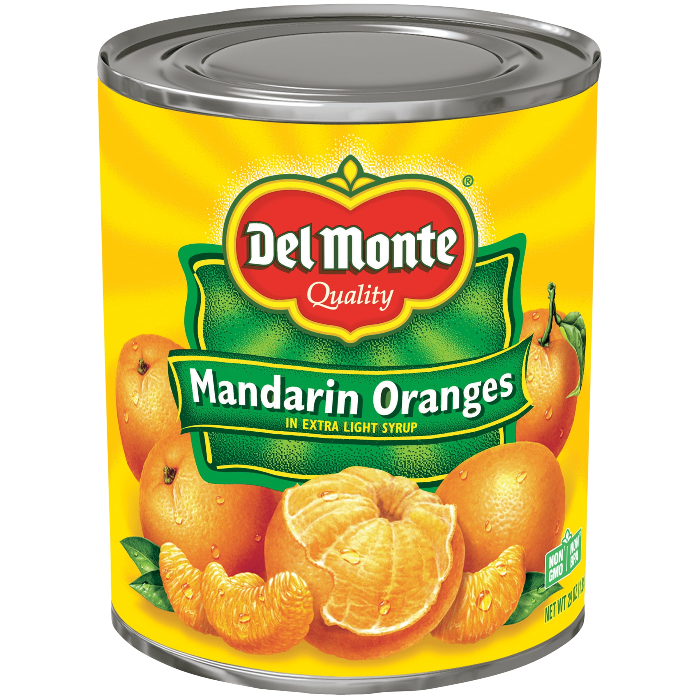 Del Monte Mandarin Oranges, Light Syrup, Canned Fruit, 29 oz Can