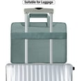 thumbnail image 6 of iBenzer Laptop Sleeve Bag for 13 13.3 14 inch MacBook Air/MacBook Pro/HP/Asus/Acer/Samsung/Dell Notebook, Carrying Case with Pockets, Trolley Belt & Carrying Handle, Midnight Green, W-SLD13-MTGN, 6 of 7