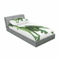 thumbnail image 3 of Animal Bedding Set with Sheet & Covers, Ugly but Dragon Standing and Looking Miniature Dino Like Image Artwork Print, Printed Bedroom Decor 2 Shams, 4 Sizes, White Green, by Ambesonne, 3 of 3
