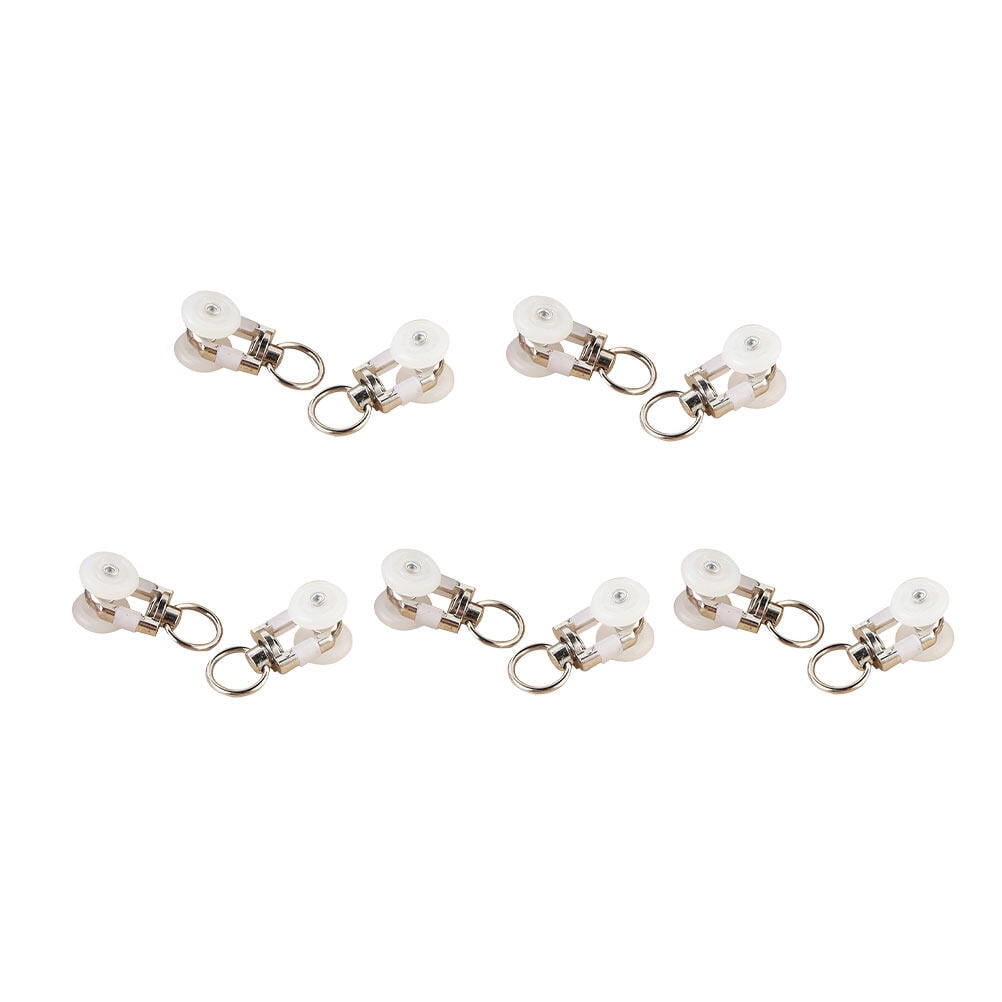 20 Pcs Practical Curtain Track Rollers Alloy Curtain Rail Track Wheels
