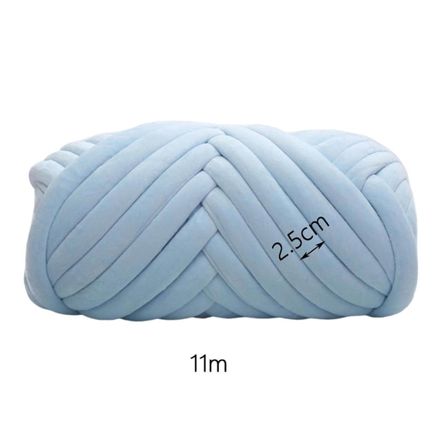 Baohd Chunky Yarn Knitting Arm Knit Soft Yarn 250G for DIY Rug Making Sweaters Light Blue
