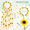 thumbnail image 3 of Vorkoi Flower Headband Hippie Sunflower Hairband Floral Crown Bohemian Hair Band Women Girls Boho Hair Hoop Headpiece Party Decoration Hair Accessories, 3 of 8