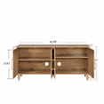thumbnail image 3 of Atumcto 63" Sideboard Buffet Cabinet with Carved Floral Doors, Adjustable Shelves, Natural, 3 of 9
