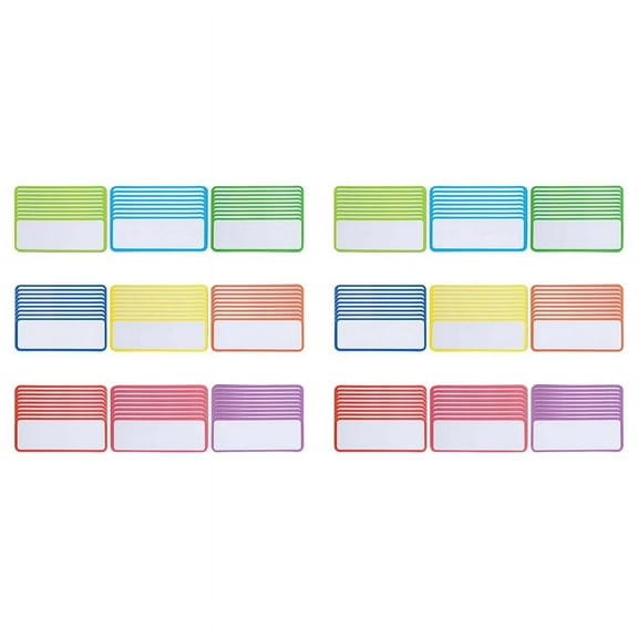 108 Pcs Magnetic Dry Erase Labels Reusable Strips Classroom Name Tags Writable Blank Magnet Cards Erasable Fridge Memo