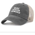 thumbnail image 2 of Make Heaven Crowded Hat Trucker Hat Men Vintage Mesh Cap for Summer, 2 of 8