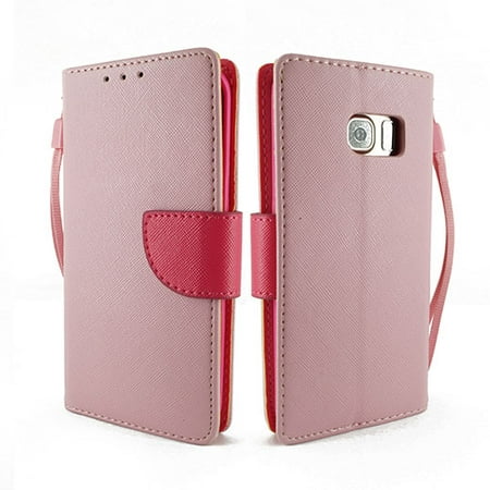 Samsung Galaxy S6 Edge Leather Wallet Pouch Case Cover