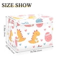 thumbnail image 3 of Cute Dinosaur Heart Egg Foldable Storage Bin with Lid and Handle Collapsible Storage Box 16.5 x 12.6 x 11.8 inches, 3 of 7